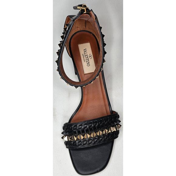 Valentino Garavani Rockstud black leather sandals - Picture 8 of 12